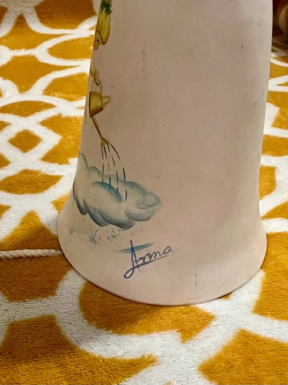 Hand-Painted White Angel Bell Ornament - Home Holiday Decor